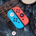GeekShare Cute Thumb Grip Caps for Switch,4PCS Cute Silicone Joystick Caps,Soft Thumbstick Cover Compatible with Switch/OLED/Switch Lite - Ghost Puppy