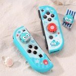Kuitmor Cute Silicone Joystick Thumb Grip Caps,Joy Con Cover Compatible with Switch/OLED/Switch Lite,4PCS - Fish