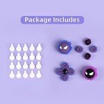 Yocore Purple Devil Switch Thumb Grip Caps Set,Soft Silicone Key Buttons Sticker Joystick Cover Caps for Switch