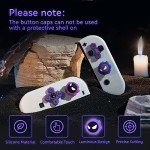 Yocore Purple Devil Switch Thumb Grip Caps Set,Soft Silicone Key Buttons Sticker Joystick Cover Caps for Switch