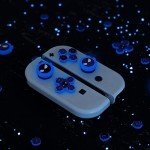 Yocore Purple Devil Switch Thumb Grip Caps Set,Soft Silicone Key Buttons Sticker Joystick Cover Caps for Switch