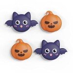 PlayVital Joystick Caps for Nintendo Switch, Thumbstick Caps for Switch Lite, Analog Cover for Switch OLED Joycon Thumb Grip Caps for Switch & Switch Lite & Switch OLED - Halloween Pumpkin Bat