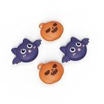 PlayVital Joystick Caps for Nintendo Switch, Thumbstick Caps for Switch Lite, Analog Cover for Switch OLED Joycon Thumb Grip Caps for Switch & Switch Lite & Switch OLED - Halloween Pumpkin Bat