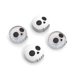 4PCS Halloween Switch Thumb Grips for Nintendo Switch Joy-Con Controller Joystick, Cute Soft Silicone Joystick Caps Cover Accessories Compatible with Nintendo Switch Joycon, Skull