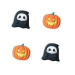 Joycon Thumb Grip Caps, NANANINO Cute Silicone Joystick Cover Compatible with Switch/OLED/Switch Lite,4PCS - Pumpkin and Ghost