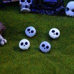 4PCS Halloween Switch Thumb Grips for Nintendo Switch Joy-Con Controller Joystick, Cute Soft Silicone Joystick Caps Cover Accessories Compatible with Nintendo Switch Joycon, Skull