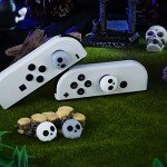 4PCS Halloween Switch Thumb Grips for Nintendo Switch Joy-Con Controller Joystick, Cute Soft Silicone Joystick Caps Cover Accessories Compatible with Nintendo Switch Joycon, Skull