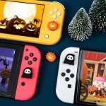 Joycon Thumb Grip Caps, NANANINO Cute Silicone Joystick Cover Compatible with Switch/OLED/Switch Lite,4PCS - Pumpkin and Ghost