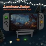 Joycon Thumb Grip Caps, NANANINO Cute Silicone Joystick Cover Compatible with Switch/OLED/Switch Lite,4PCS - Pumpkin and Ghost