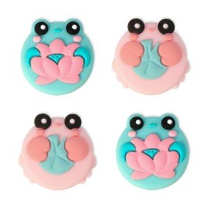 PERFECTSIGHT Frog Crab Switch Joycon Thumb Grip Caps, Kawaii Cute Animal Soft Silicone Joystick Cover Compatible with Nintendo Switch/OLED/Switch Lite Thumbstick Analog Stick Grips Button Covers