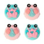 PERFECTSIGHT Frog Crab Switch Joycon Thumb Grip Caps, Kawaii Cute Animal Soft Silicone Joystick Cover Compatible with Nintendo Switch/OLED/Switch Lite Thumbstick Analog Stick Grips Button Covers