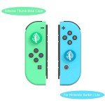 Wen XinRong 6Pcs Thumb Grip Caps Compatible with Nintendo Switch/Lite Cute Cat Paw Raccoon Green Leaf Design Joystick Caps Compatible for Switch Joy Con Controller NS Accessories