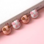 PERFECTSIGHT Cute Switch Thumb Grip Caps Compatible with Nintendo OLED/Lite Console, Kawaii Soft Silicone Analog Stick Button Cover for NS Joycon Controller, 4PCS Joystick Cap - Dog and Panda