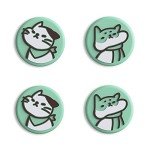 eXtremeRate PlayVital Kitten & Doggie Cute Switch Thumb Grip Caps, Seafoam Green Joystick Caps for Nintendo Switch Lite, Silicone Analog Cover Thumbstick Grips for OLED Joycon