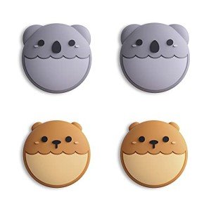 eXtremeRate PlayVital Brown Bear & Koala Cute Switch Thumb Grip Caps, Joystick Caps for Nintendo Switch Lite, Silicone Analog Cover Thumbstick Grips for Switch OLED Joycon