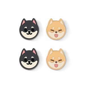 GeekShare Cute Animal Theme Thumb Grip Caps,Compatible with Switch/OLED/Switch Lite,Soft Silicone Joystick Cover,4PCS - Shiba Inu
