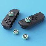 eXtremeRate PlayVital Kitten & Doggie Cute Switch Thumb Grip Caps, Seafoam Green Joystick Caps for Nintendo Switch Lite, Silicone Analog Cover Thumbstick Grips for OLED Joycon
