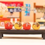 GeekShare Cute Thumb Grip Caps Compatible with Switch/OLED/Switch Lite,Soft Silicone Joystick Rocker Cover,4PCS- Takoyaki