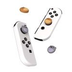 eXtremeRate PlayVital Brown Bear & Koala Cute Switch Thumb Grip Caps, Joystick Caps for Nintendo Switch Lite, Silicone Analog Cover Thumbstick Grips for Switch OLED Joycon