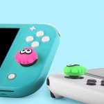 TIKOdirect Cute Thumb Grip Caps - Compatible with Switch Joy-con/OLED/Lite, Kawaii Joystick Cap Grip 4PCS Soft Silicone Protective Ergonomic Button Cover, Octopus Pink
