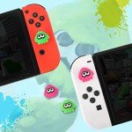 TIKOdirect Cute Thumb Grip Caps - Compatible with Switch Joy-con/OLED/Lite, Kawaii Joystick Cap Grip 4PCS Soft Silicone Protective Ergonomic Button Cover, Octopus Pink
