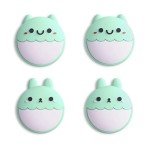 eXtremeRate PlayVital Rabbit & Squirrel Cute Switch Thumb Grip Caps, Seafoam Green Joystick Caps for Nintendo Switch Lite, Silicone Analog Cover Thumbstick Grips for OLED Joycon