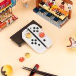 GeekShare Cute Thumb Grip Caps Compatible with Switch/OLED/Switch Lite,Soft Silicone Joystick Rocker Cover,4PCS- Takoyaki