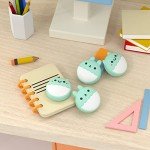 eXtremeRate PlayVital Rabbit & Squirrel Cute Switch Thumb Grip Caps, Seafoam Green Joystick Caps for Nintendo Switch Lite, Silicone Analog Cover Thumbstick Grips for OLED Joycon
