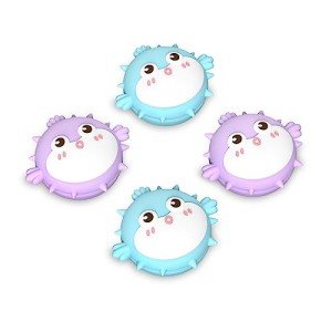 PlayVital Thumbs Cushion Caps Thumb Grip Caps for Nintendo Switch, Joystick Cover for Nintendo Switch Lite, Thumbstick Grips for OLED Joycon - Chubby Puffer Fish