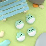 eXtremeRate PlayVital Rabbit & Squirrel Cute Switch Thumb Grip Caps, Seafoam Green Joystick Caps for Nintendo Switch Lite, Silicone Analog Cover Thumbstick Grips for OLED Joycon