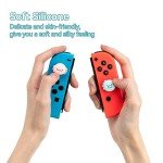 GeekShare Cute Silicone Joy Con Thumb Grip Caps, Joystick Cover Compatible with Switch/OLED/Switch Lite,4PCS - Dinosaur & Axolotl