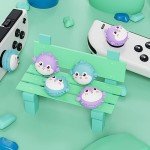 PlayVital Thumbs Cushion Caps Thumb Grip Caps for Nintendo Switch, Joystick Cover for Nintendo Switch Lite, Thumbstick Grips for OLED Joycon - Chubby Puffer Fish