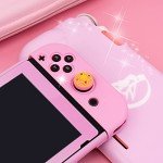 BelugaDesign Moon Sakura Thumb Grips | Anime Magical Girl Cardcaptor Cute Kawaii Pink Pastel Button Joystick Cap | Compatible with Nintendo Switch OLED Lite Joycon Console
