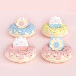 BelugaDesign Donut Ice Cream Thumb Grips | Cute Kawaii Food Cupcake Pink Blue Pastel Joystick Cap | Compatible with Nintendo Switch Standard Joycon Lite OLED