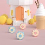 PERFECTSIGHT Cute Switch Thumb Grip Caps Compatible with Nintendo Switch OLED/Lite Console, Kawaii Soft Silicone Analog Stick Button Cover for Ns Joycon Controller, 4PCS Joystick Cap, Donut & Cupcake