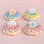 PERFECTSIGHT Cute Switch Thumb Grip Caps Compatible with Nintendo Switch OLED/Lite Console, Kawaii Soft Silicone Analog Stick Button Cover for Ns Joycon Controller, 4PCS Joystick Cap, Donut & Cupcake