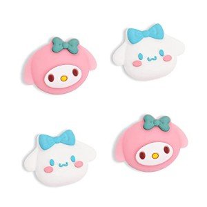 PERFECTSIGHT Switch Thumb Grips Caps, Cute Bunny Joystick Caps for Nintendo Switch Lite/OLED, Thumbstick Cover, 4 PCS Analog Stick Button Cover for NS Joycon Controller Accessories, Dog