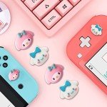 PERFECTSIGHT Switch Thumb Grips Caps, Cute Bunny Joystick Caps for Nintendo Switch Lite/OLED, Thumbstick Cover, 4 PCS Analog Stick Button Cover for NS Joycon Controller Accessories, Dog