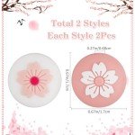 GORGECRAFT 4Pcs 2 Styles Silicone Joycon Thumb Grip Caps Cute Kawaii Soft Round Flower Thumbstick Joystick Rocker Button Cover Replacement Compatible with Switch 0.67x0.67inch