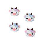 StickieTech Switch Joycon Thumb Grip Caps, Soft Cute Silicone Joystick Cover Compatible with Nintendo Switch/OLED/Switch Lite, Analog Stick Grips Button Covers for Switch, 4PC Set (Blue & Purple)