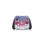 Tacky Design Clouds Skin Compatible Nintendo Switch Skin Wrap Cover, Moon Stickers, Premium Vinyl 3M Full Wrap Decal, Purple Starry Sky