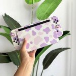 StickieTech Switch Joycon Thumb Grip Caps, Soft Cute Silicone Joystick Cover Compatible with Nintendo Switch/OLED/Switch Lite, Analog Stick Grips Button Covers for Switch, 4PC Set (Blue & Purple)