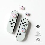 StickieTech Switch Joycon Thumb Grip Caps, Soft Cute Silicone Joystick Cover Compatible with Nintendo Switch/OLED/Switch Lite, Analog Stick Grips Button Covers for Switch, 4PC Set (Blue & Purple)