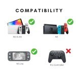 StickieTech Switch Joycon Thumb Grip Caps, Soft Cute Silicone Joystick Cover Compatible with Nintendo Switch/OLED/Switch Lite, Analog Stick Grips Button Covers for Switch, 4PC Set (Blue & Purple)