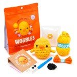 The Woobles Beginners Crochet Kit with Easy Peasy Yarn as seen on Shark Tank Bundle - with Step-by-Step Video Tutorials - Kiki The Chick and JoJo The Bunny