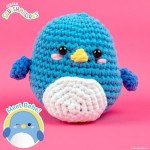 Squishmallow Original Bebe The Bluebird Crochet Kit, Includes Yarn, Crochet Hook, Starter Hooks, Step-by-Step Tutorials, Exclusive Crochet Kit for Beginners, DIY Craft, Crochet Kits, Great Teen Gifts