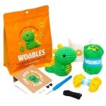 The Woobles Beginners Crochet Kit with Easy Peasy Yarn as seen on Shark Tank Bundle - with Step-by-Step Video Tutorials - Pierre The Penguin and Bjorn The Narwhal and Fred The Dinosaur