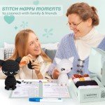 Crochet Kit for Beginners, Crochet Starter Kit with Step-by-Step Video Tutorials, Crochet Animal Kits for Adults Kids, DIY Craft Supplies (Magical Cats)
