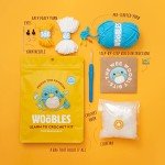 The Woobles Beginners Crochet Kit with Easy Peasy Yarn as seen on Shark Tank Bundle - with Step-by-Step Video Tutorials - Pierre The Penguin and JoJo The Bunny