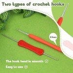 kgxulr Crochet Kit for Beginners, Tulip Crochet Starter Kit Beginner for Complete Beginners Adults, Crocheting Knitting Kit with Step-by-Step Video Tutorials (Tulip)
